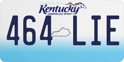 KY license plate 464LIE