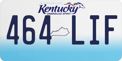 KY license plate 464LIF