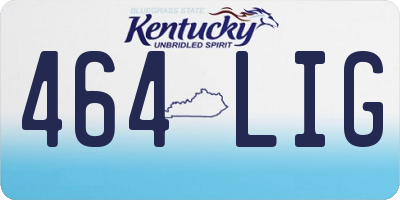 KY license plate 464LIG
