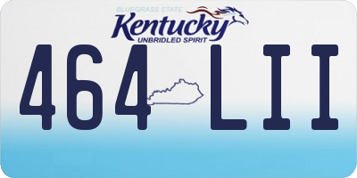 KY license plate 464LII