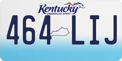 KY license plate 464LIJ