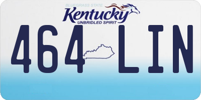 KY license plate 464LIN