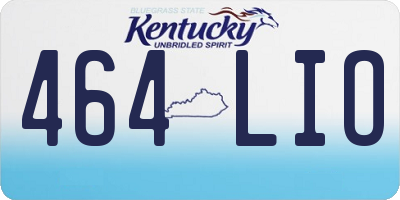 KY license plate 464LIO
