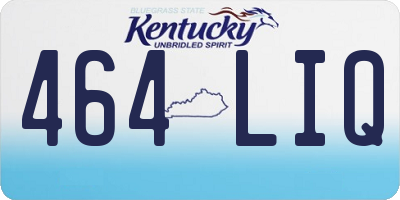 KY license plate 464LIQ