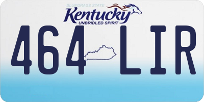 KY license plate 464LIR