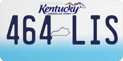 KY license plate 464LIS