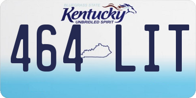 KY license plate 464LIT