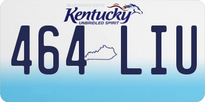 KY license plate 464LIU