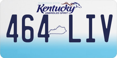 KY license plate 464LIV