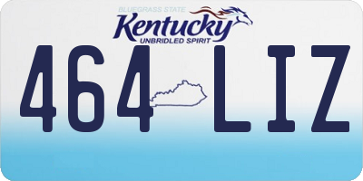 KY license plate 464LIZ