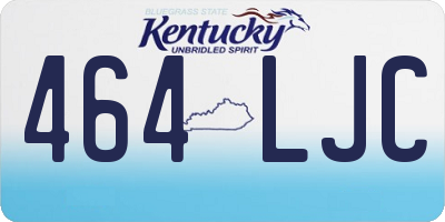 KY license plate 464LJC
