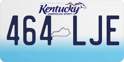 KY license plate 464LJE