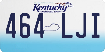 KY license plate 464LJI