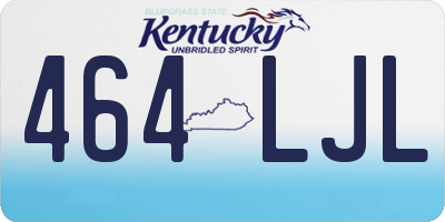 KY license plate 464LJL