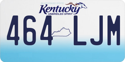 KY license plate 464LJM
