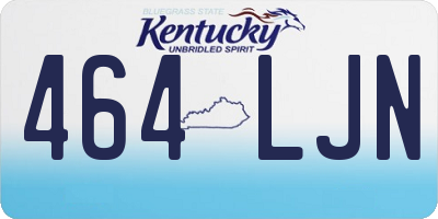 KY license plate 464LJN