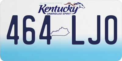 KY license plate 464LJO