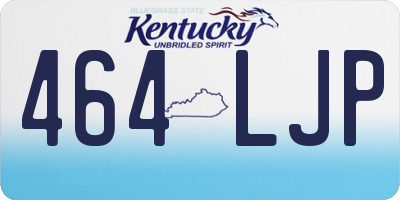 KY license plate 464LJP