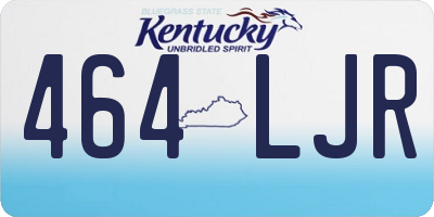 KY license plate 464LJR