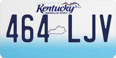 KY license plate 464LJV
