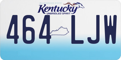 KY license plate 464LJW