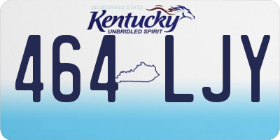 KY license plate 464LJY