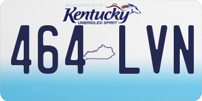 KY license plate 464LVN