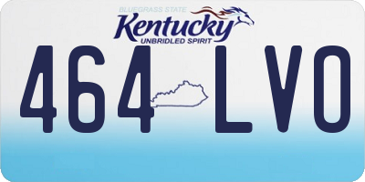 KY license plate 464LVO