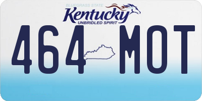 KY license plate 464MOT