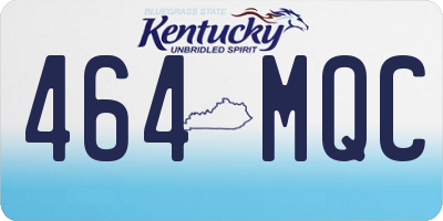 KY license plate 464MQC