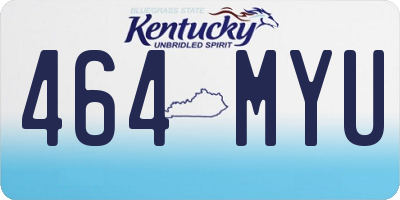 KY license plate 464MYU
