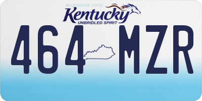 KY license plate 464MZR