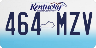 KY license plate 464MZV