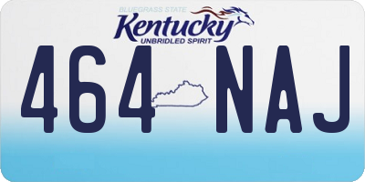 KY license plate 464NAJ