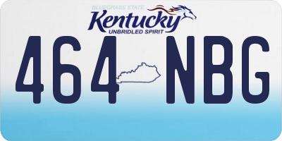 KY license plate 464NBG