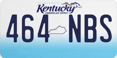 KY license plate 464NBS