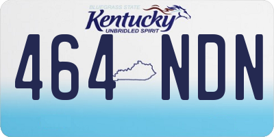 KY license plate 464NDN
