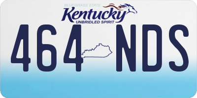 KY license plate 464NDS