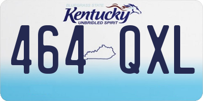 KY license plate 464QXL