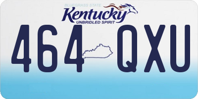 KY license plate 464QXU