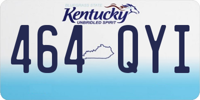 KY license plate 464QYI