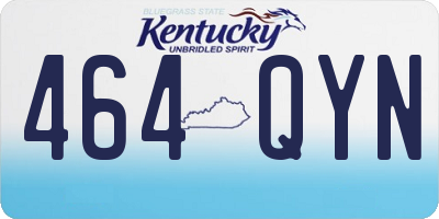 KY license plate 464QYN