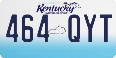 KY license plate 464QYT