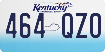 KY license plate 464QZO