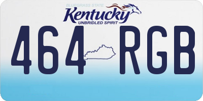 KY license plate 464RGB
