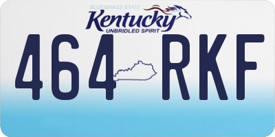 KY license plate 464RKF