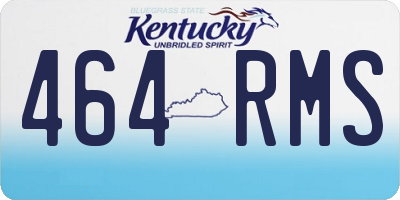 KY license plate 464RMS