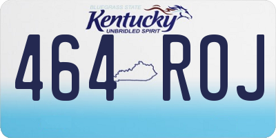 KY license plate 464ROJ
