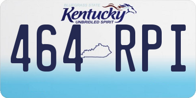 KY license plate 464RPI