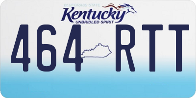 KY license plate 464RTT